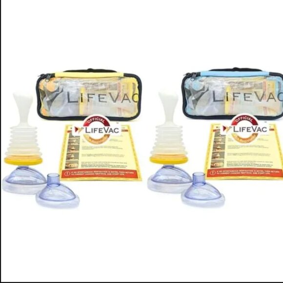 LifeVac Yellow & Blue Travel Kit Combo - Portable Suction Rescue Device NEW - Picture 2 of 6